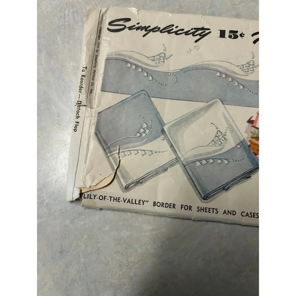 Vintage 1946 Simplicity Pattern #7187 Embroidery and Applique‎ Transfers